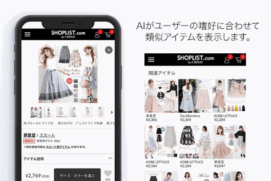 クルーズは2018年3月、サイジニアが提供している画像解析によるレコメンドシステム「デクワス.VISION」を導入