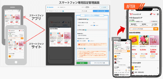 コマースニジュウイチ（コマース21）が提供している「Yahoo!ショッピング」出店者向けのにぎわい演出ツール「B-Space」が、「Yahoo!ショッピング」のスマートフォンアプリ（iOS/Android）に対応ン