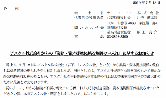 アスクルの業績について