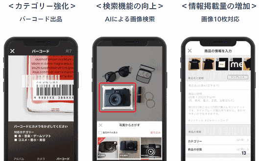 フリマアプリ「メルカリ」を展開するメルカリのカテゴリー別のプロダクト施策