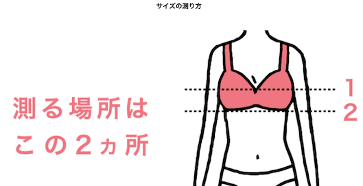 ワコール 改善後のサイズ表の一部