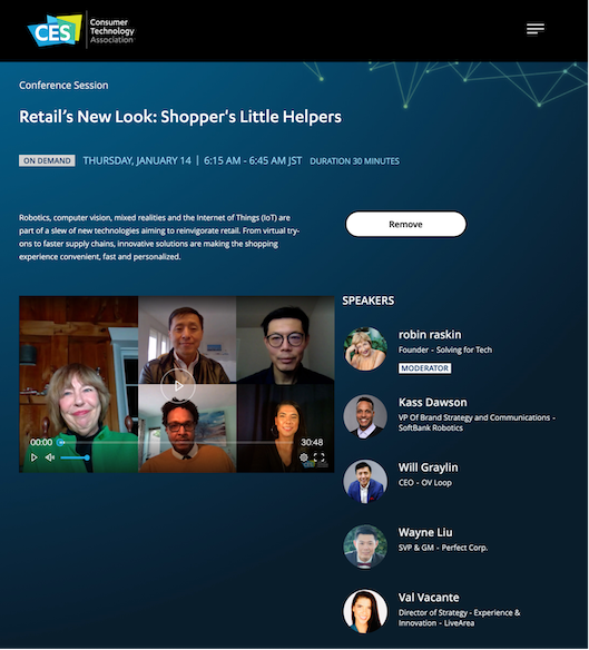 セッション「Retail's New Look–Shopper's Little Helpers」のようす