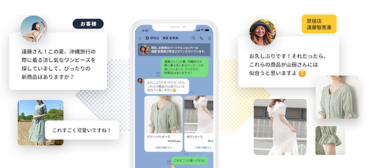 「LINE STAFF START」を通じた接客イメージ