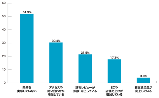 調査 EC事業者のSNS活用状況 SNSの効果として感じていること