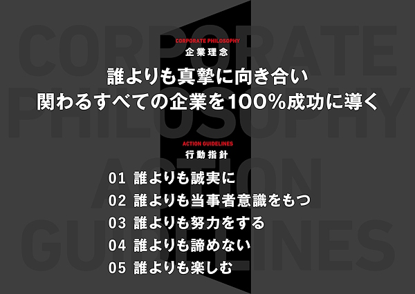 売れるD2C業界M＆A社が掲げる企業理念と行動指針