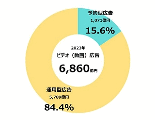 ビデオ（動画）広告の取引手法別構成比