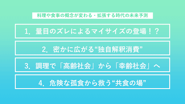 読売広告社は、独自の2030年シナリオから“ミライの課題”を設定し今から取り組むべき戦略を考えるプロジェクト「GAME CHANGE 2030」を発足、2030年のマーケティングキーワードを「居・食・獣」に設定