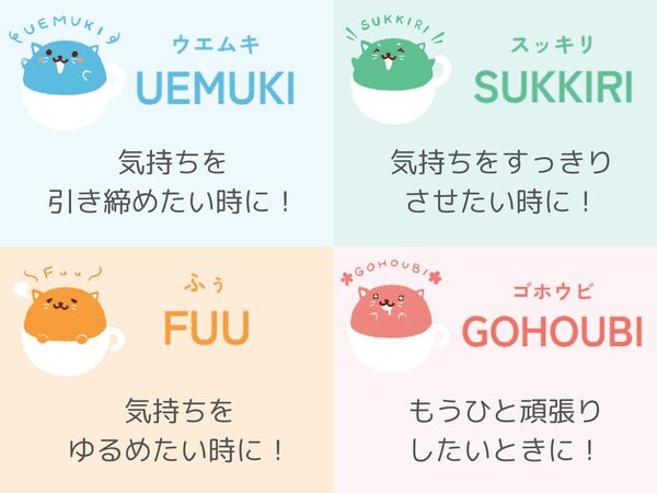 味の素AGF D2Cサービス「ココロヒトイキ」 「なりたい気持ち」を4つに分類